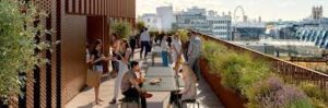 The roof terrace at Myo New Street Square, London, EC4A 3BF