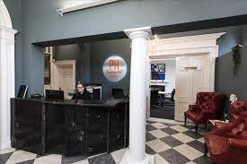 The entrance lobby of the 38-39 Fitzwilliam Square office space