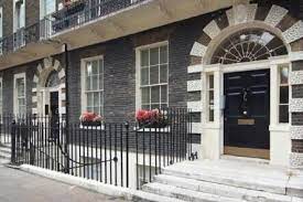 A view of the entrance from the street of Podium Space - 20 Bedford Square, London WC1B 3HH
