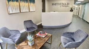 The reception area of Smithfield Farringdon - 5 St John's Lane, EC1M 4BH