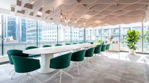 A large meeting room at the Tailored Offices for Spendesk by Kitt Offices
