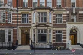 The entrance to the office space at The Langham Estate, 15-16 Margaret Street, West End of London W1W 8RW