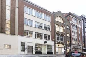 Exterior shot of The Langham Estate, 22-23 Little Portland Street, London W1W 8BU office space building