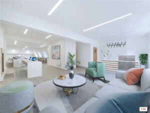 An internal image of the office space available to rent at The Langham Estate, 26 Eastcastle St, Fitzrovia, London W1W 8DQ, UK