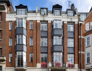 An shot of the exterior of The Langham Estate, 65 Margaret St, Fitzrovia, London W1W 8SP
