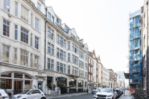 The view from the street of The Langham Estate, 75-77 Margaret St, London W1W 8SY