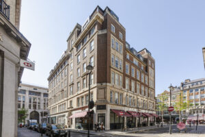 A shot of The Langham Estate, Portland House, 4 Great Portland Street, Fitzrovia, London W1W 8PA office property showing both frontages