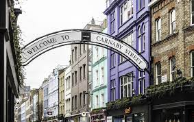 A shot of the iconic sign for the street upon which WorkPad - 21 Carnaby Street, London W1F 7DA is situated