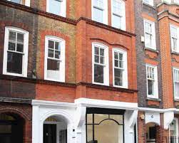 The red brick front elevation of WorkPad - 5 Margaret Street, London W1W 8RG