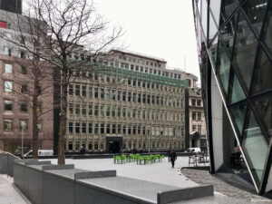 Exterior shot of incspaces, Holland House, 1 – 4 Bury Street, London EC3A 5AW