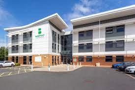 External shot of Basepoint Birmingham - Isidore Road, Bromsgrove Enterprise Park, Bromsgrove, Worcestershire B60 3ET showing the car park