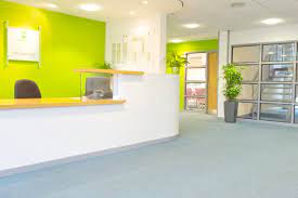 The welcome area to the serviced offices at Basepoint Swindon - Rivermead Drive, Westlea, Swindon SN5 7EX