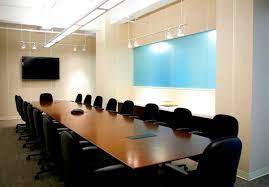 A large meeting room and collaboration space at Bevmax Office Centers - 40 Worth Street, New York, NY, 10013