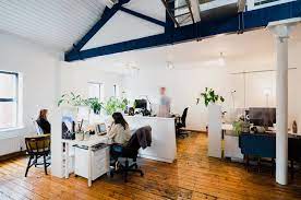 Co-working desk spaces to rent at Blick Shared Studios, 46 Hill Street, Belfast, BT1 2LB