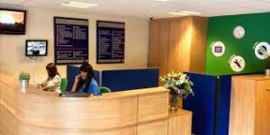 The reception desk at Capital Space Croydon - 22 Carlton Road, South Croydon CR2 0BS