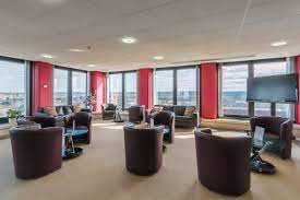 The business lounge at HQ Bromley - Bank of America House, 26 Elmfield Road, Bromley BR1 1LR with views across Bromley and Greater London