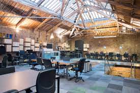 Co-working desk spaces at Impact Hub Kings Cross