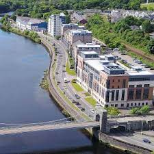 Aerial view of the Neospace coworking office property in Aberdeen