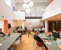 Co-working desk spaces for rent at Ormeau Baths Office Space in Belfast
