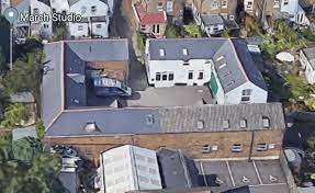 An aerial shot of Piells Yard Business Centre, Bourne Road, Bromley, BR2 9NS