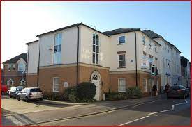 External shot of Pure Offices Newbury - St Catherine's House, Oxford Square, Oxford St, Newbury, RG14 1JQ from the car park