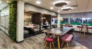 Co-working desks and booths at Pure Offices South Manchester - Brooks Drive, Cheadle Royal Business Park, Cheadle, SK8 3TD