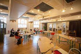 Co-working desk spaces at Scratch Hub Battersea Arts Centre, Lavender Hill, Battersea, London SW11 5TN