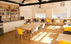 The refreshments and meeting area at Stillpoint Spaces, 23 Clerkenwell Close, London Midtown EC1R 0AA