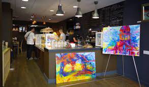 The cafe area at artFix Woolwich