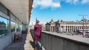 The terrace providing views over Edinburgh at Regus - Abbey House, 83 Princes Street, Edinburgh EH2 2ER