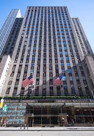 External shot looking up at the Studio - Rock Center, 1230 Avenue of the Americas, New York, NY 10020 office building
