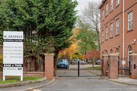 The entrance to the secure car park at the Wrkspace - St Peter’s House, Silverwell Street, Bolton BL1 1PP office building