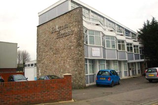 External shot of Cygnet Properties - Jolyon House, Amberley Way, Cranford, Hounslow TW4 6BH and car park