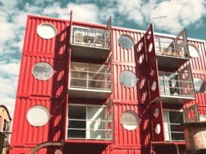 The Container City workspace building at Trinity Buoy Wharf - 64 Orchard Place, Poplar, London, E14 0JW