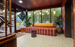 The entrance lobby at Flex by Grosvenor - 25 Eccleston Place, London, SW1W 9NF