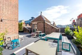 The roof terrace at GPE - 16 Dufour's Place, Soho, W1F 7SP