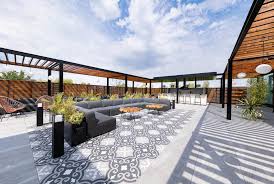 The roof terrace at Yoooserv - No.1, The Heights, Weybridge, Surrey KT13 0NY