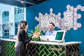 The concierge reception at Yoooserv - No.5, The Heights, Weybridge, Surrey KT13 0NY