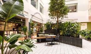 A relaxed coworking space at x+why, Foundry, 6 Brindleyplace, Birmingham, B1 2JB