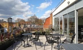 A roof terrace at x+why, The Fulwood, 4 Fulwood Place, London, WC1V 6HG