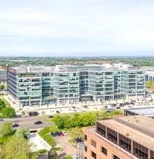 Drone shot of the x+why, Unity Place, 200 Grafton Gate, Milton Keynes, MK9 1UP coworking space
