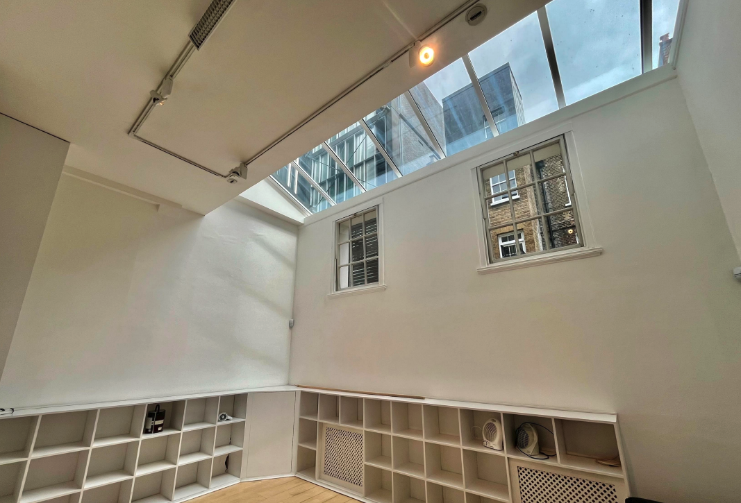 An office suite for rent with skylights for natural light at Sub800 - 21 Cork Street, Mayfair, London, W1S 3LZ