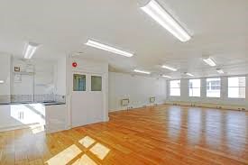 An open plan office suite with wooden flooring and great natural light at Sub800 - 30 Warner Street, London EC1M 5QL