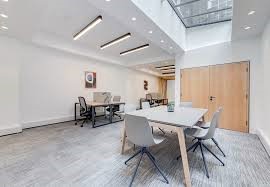 A managed office suite with a large skylight at Sub800 - 5 Pemberton Row, London, EC4A 3BA