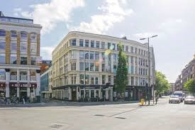 An external shot of the Sub800 - 60 Ironmonger Row, Clerkenwell, London EC1V 3QR office building on a sunny day
