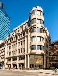 The striking facade of the Sub800 - 77 Gracechurch Street, City of London, London, EC3V 0AG office building