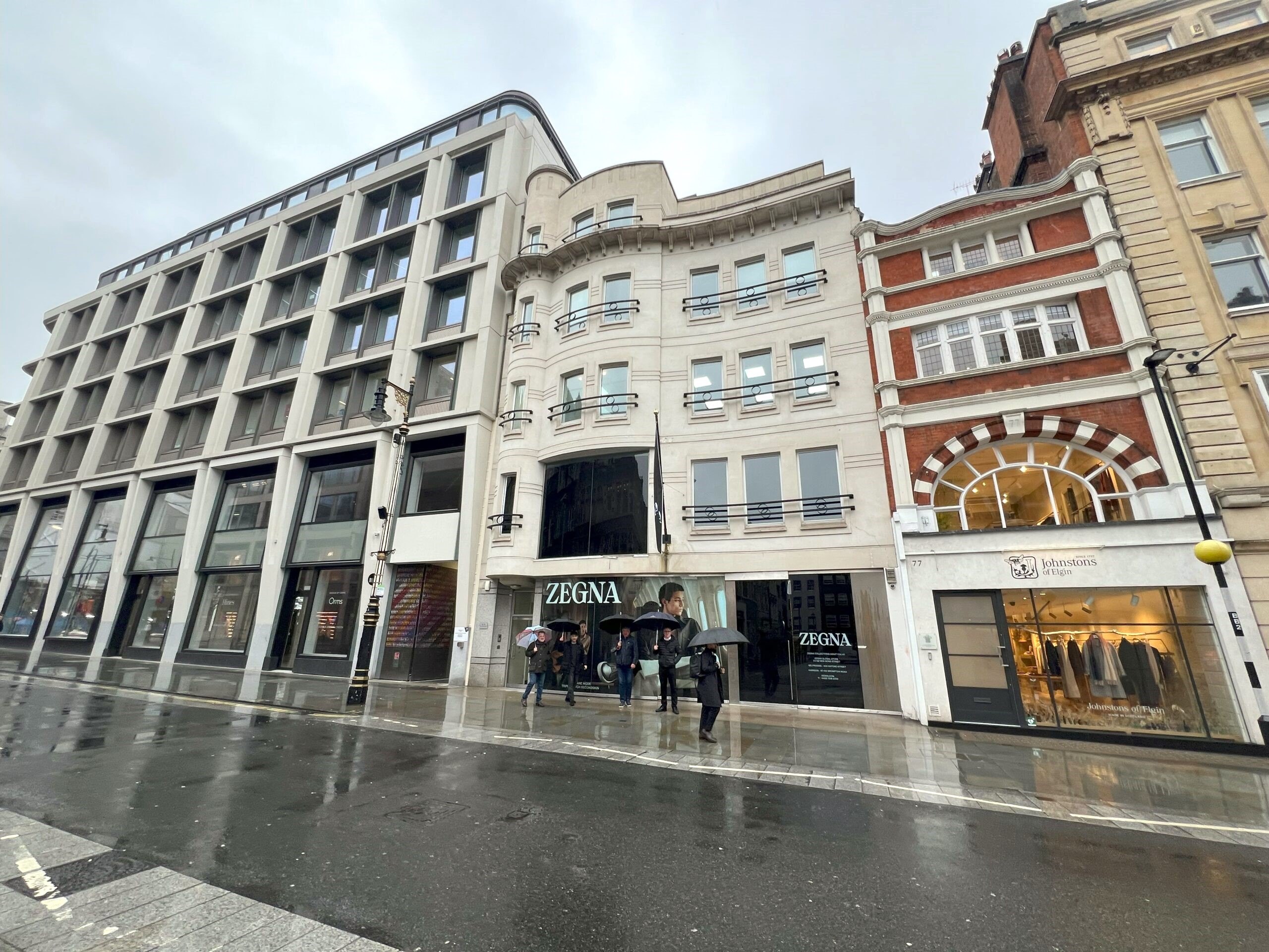 The view from across the street of Sub800 - 78-79 New Bond Street, Mayfair, London W1S 1RZ