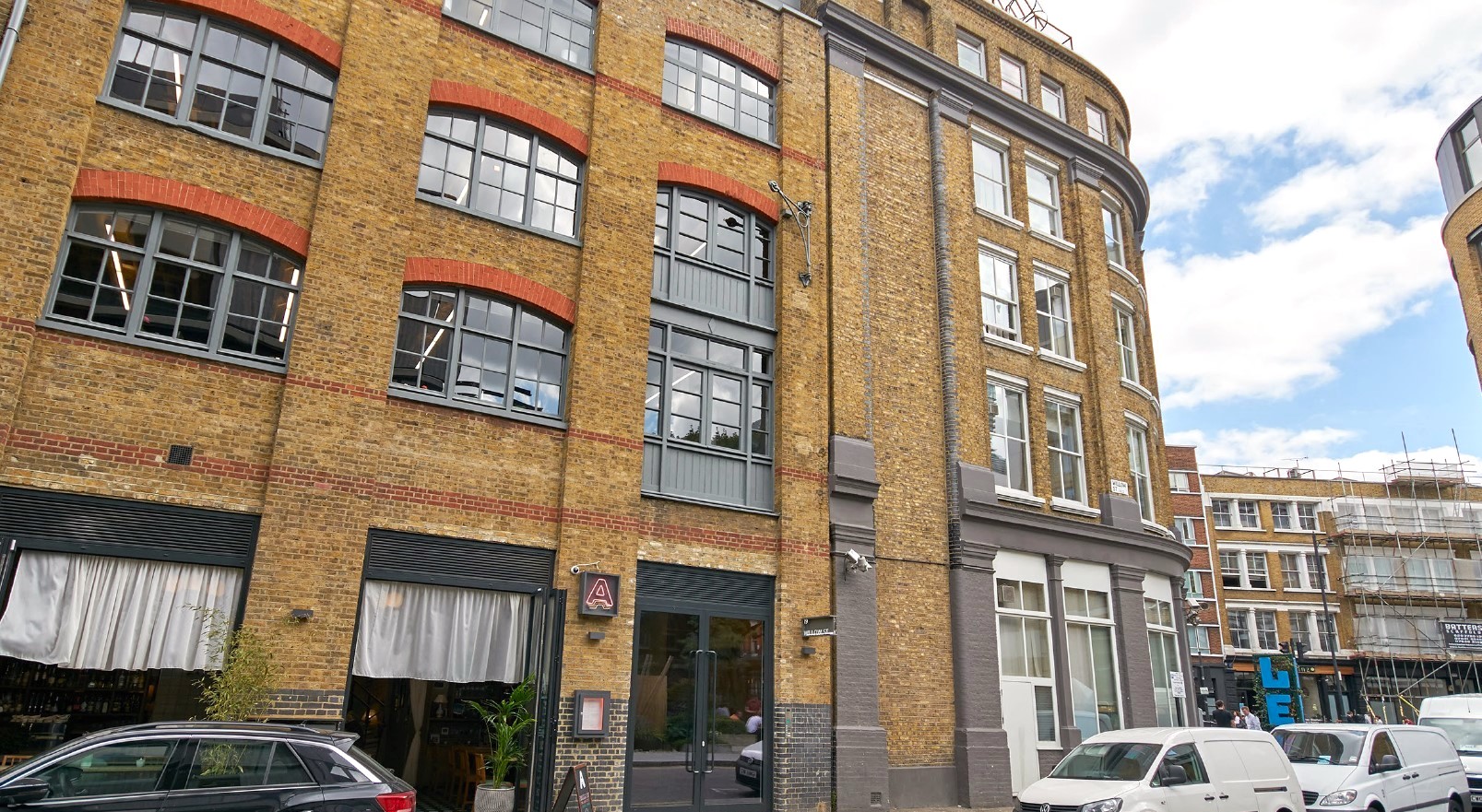 Exterior view of the Sub800 - Ironwood Works, 19 Willow Street, EC2A 4BH office building
