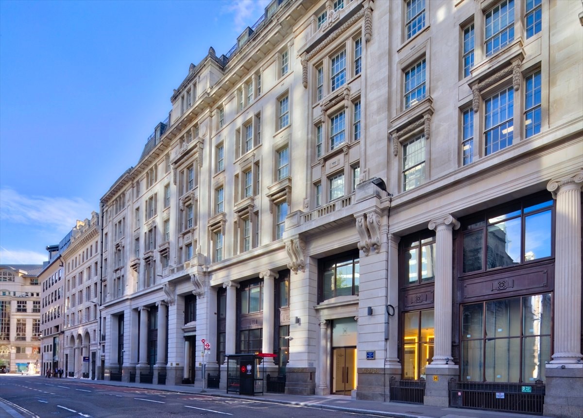 A view from the street of Sub800 - The Hallmark Building, 52-56 Leadenhall Street, London EC3A 2EB