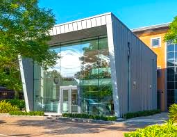 The entrnace to Arena Offices - Lancaster Court, 8 Barnes Wallis Road, Fareham, PO15 5TU on a sunny day